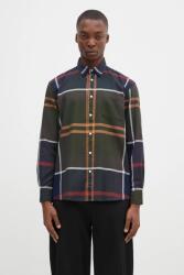 Barbour pamut ing Renford OS Tartan Shirt férfi, galléros, zöld, regular, MSH5514 - zöld 42