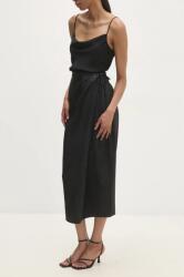 Answear Lab szoknya fekete, midi, egyenes - fekete XL - answear - 29 990 Ft