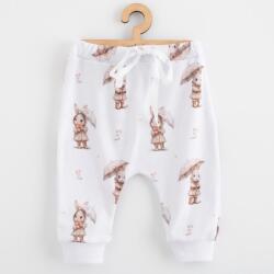 NEW BABY Pantaloni din bumbac pentru copii Jogger New Baby For Babies bunny, mărime 62 (3-6l)