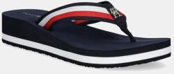 Tommy Hilfiger flip-flop TH CORP MID WEDGE BEACH SANDAL sötétkék, női, éksarkú, FW0FW08517 - sötétkék Női 37