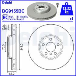 DELPHI Disc frana DELPHI BG9155BC (BG9155BC) - fixbox