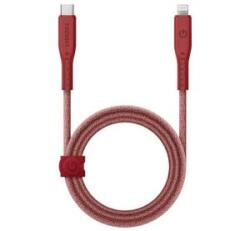 Energea Flow C94 USB-C / Lightning MFI szövet gyorstöltő- és adatkábel, 1.5m, 60W, 3A, piros (CBL-FLCL-RED150M) - aqua