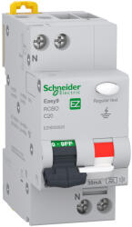 Schneider Electric Schneider Easy9 Pro áramvédős kismegszakító 1P+N C 20A, 30mA, A osztály (EZ9D55620) (EZ9D55620)