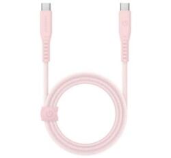 Energea kabel Flow USB-C / USB-C szövet gyorstöltő- és adatkábel, 1.5m, 240W, 5A, rózsaszín (CBL-FLCC-PNK150M) - aqua