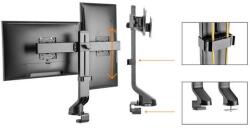 Maclean MC-854 Holder for two monitors / double 17 "-27" 14kg VESA 75x75 100x100 fits MC-848 and MC-849 (MC-854)