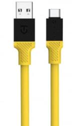 Tactical Fat Man USB / USB-C töltő- és adatkábel, 1m, sárga (8596311227851)