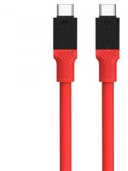 Tactical Fat Man USB-C / USB-C töltő- és adatkábel, 1m, piros (8596311227912)