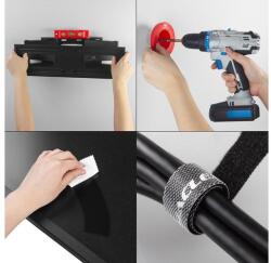 Maclean TV Mount, max VESA 600x400, 32-85", 60kg, horizontal and vertical angle adjustment, profile 65-390mm, black, MC-789 (MC-789)
