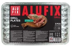 ALUFIX Grilltálca, 34, 5x22, 5 cm, négyszögletű, 3 db, ALUFIX (KHK1076) - primatinta