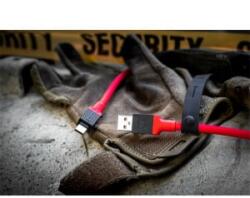 Tactical Fat Man USB / USB-C töltő- és adatkábel, 1m, piros (8596311227882)