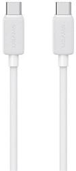 USAMS ky adatkábel, type-c - type-c, 60w, gyorstöltő, 100cm, fehér (SJ691USB02)