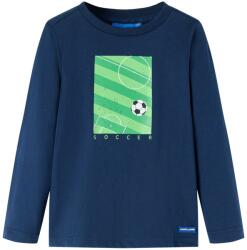 vidaXL Soccer Field Print hosszú ujjú gyerek póló, sötétkék, 116 (12811)