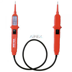 Somogyi Elektronic MVT 808ACE kétpólusú AC/DC feszültségvizsgáló, 6-400 V egyen- és váltakozó feszültséghez, 10 LED visszajelző, robusztus ház és vezeték