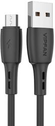 Vipfan Cablu USB la Micro USB Vipfan Racing X05, 3A, 1m (negru)
