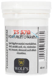  Home TS 570/40 forrasztókrém, savmentes erős tisztító és folyósító szer ipari lágyforrasztási munkákhoz, réz, ón, acél és saválló acél lágyforrasztásánál, 40ml - webmuszaki