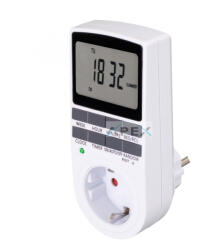Somogyi Elektronic TD 011 digitális beltéri időzítő óra, napi 10 program, 15 féle napkombinációban, heti ismétlés, beépített memóriavédelem, 250 V, 3680 W - webmuszaki