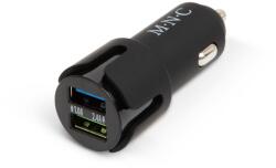 MNC Autós szivargyújtó adapter - 2 x USB aljzattal - 2, 4 A - Fekete