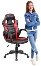  Studentská herní židle Red Fighter C6, černo-červená