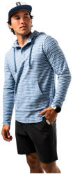 Bauer LTWHT Stripe Hoodie Blue Horizon Férfi-melegítőfelső L