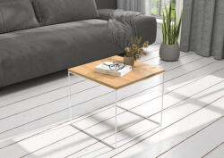 ADRK ELENA 50x50 kávéasztal, Fehér, Artisan - smartbutor
