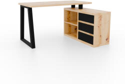 ADRK Iwo II sarokasztal, Artisan, Fekete - smartbutor