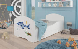 ADRK Ágy matraccal és fiókkal PEPE SEA ANIMALS 160x80, Fehér - smartbutor