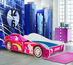 ADRK CAR PINK matraccal 160x80 ágy, Rózsaszín - smartbutor