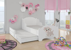ADRK Kétszemélyes ágy matracokkal AMADIS II DOG 160x80, Fehér - smartbutor
