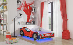 ADRK LED SPIDER matraccal és világítással 160x80 ágy, Piros - smartbutor