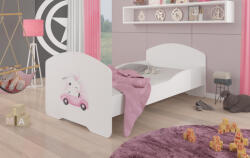 ADRK Ágy matraccal PEPE CAT IN A CAR 160x80, Fehér - smartbutor
