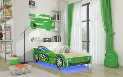 ADRK LED SPEED matraccal és világítással 160x80 ágy, Zöld - smartbutor