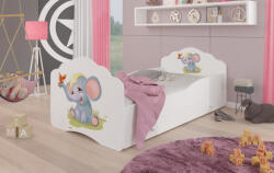 ADRK Ágy matraccal és fiókkal CASIMO ELEPHANT 160x80, Fehér - smartbutor
