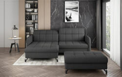 ELTAP Sarok lorelle + pouf lounge ülőgarnitúra szett, sötétszürke - smartbutor - 564 200 Ft