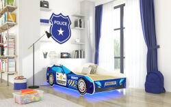 ADRK LED SHERIFF matraccal és világítással 160x80 ágy, Kék - smartbutor