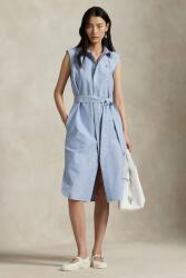 Ralph Lauren pamut ruha midi, egyenes, 211965853 - kék 42