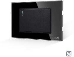 Luxion Intrerupator cu Revenire (Sonerie) Mecanic LUXION cu Rama din Sticla, Standard Italian, 3M - culoare negru