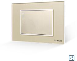 Luxion Intrerupator Simplu Cap Scara Mecanic LUXION cu Rama din Sticla, Standard Italian, 3M - culoare auriu