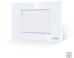Luxion Intrerupator cu Revenire (Sonerie) Mecanic LUXION cu Rama din Sticla, Standard Italian, 3M