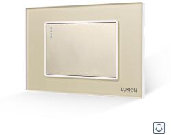 Luxion Intrerupator cu Revenire (Sonerie) Mecanic LUXION cu Rama din Sticla, Standard Italian, 3M - culoare auriu