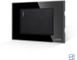 Luxion Intrerupator Simplu Cap Scara Mecanic LUXION cu Rama din Sticla, Standard Italian, 3M - culoare negru