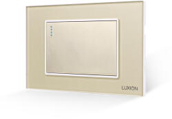 Luxion Intrerupator Simplu Mecanic LUXION cu Rama din Sticla, Standard Italian, 3M - culoare auriu