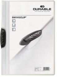 DURABLE Gyorsfűző, klipes, A4, DURABLE Swingclip 30, fekete
