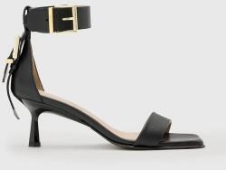 AllSaints bőr szandál Noir Low Sandal fekete, W064FC - fekete Női 36