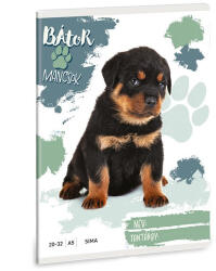 Ars Una Füzet sima ARS UNA A/5 32 lapos 20-32 Bátor mancsok-Rottweiler (01_08453)