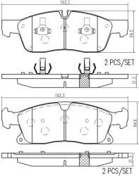 BREMBO fékbetétkészlet, tárcsafék BREMBO P50109NX (P50109NX)