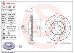 BREMBO féktárcsa BREMBO 09. C285.1X (09.C285.1X)