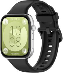 SILICONE Cserélhető szíj Huawei Watch Fit 4 / Fit 4 Pro fekete színhez