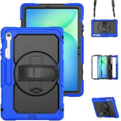 SOLID 360 Strapabíró tok Samsung Galaxy Tab S10 FE+ készülékhez, sötétkék