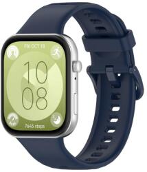 SILICONE Cserélhető szíj Huawei Watch Fit 4 / Fit 4 Pro okosórához, sötétkék