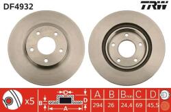 TRW féktárcsa TRW DF4932 for CHRYSLER, CITROËN, PEUGEOT, JEEP, … (DF4932)